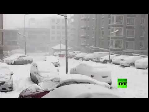 شاهد تساقط الثلوج واستمرار انخفاض درجات الحرارة في إقليم كردستان العراق