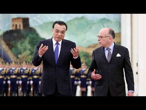 chinese premier li meets french pm cazeneuve