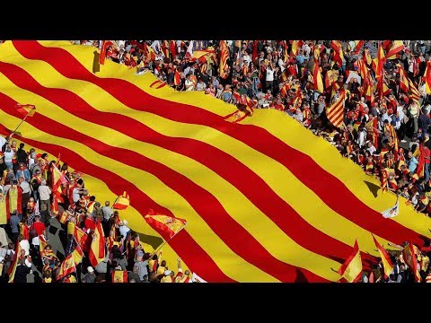 protesters gather in barcelona