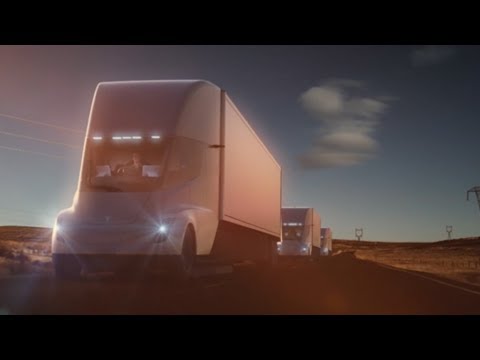 tesla unveils electric semitractortrailer thursday