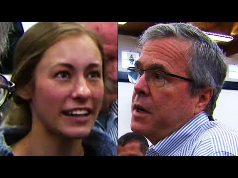 college student confronts jeb bush