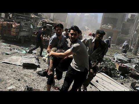 31 dead in syrian government air strikes close to damascus