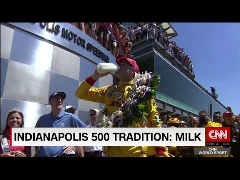 why do drivers drink milk at indy 500