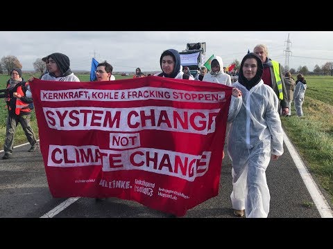 protesters march against coal