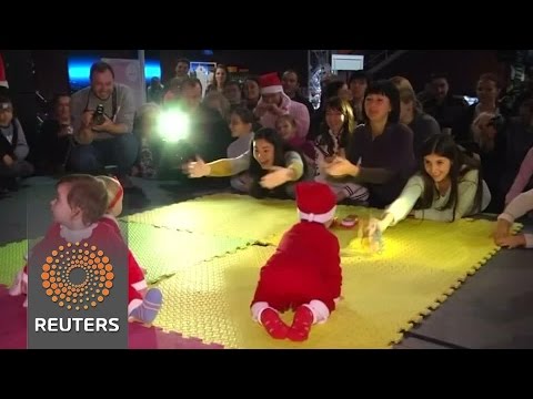 baby santas crawl